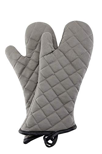 ARCLIBER Oven Mitts 1 Pair of Quilted Cotton Lining – Heat Resistant Kitchen Gloves,Flame Oven Mitt Set,15 Inch