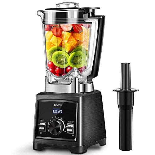 Blender Decen Smoothie Maker, 35000 RPM High Speed Professional Countertop Blender for Ice, Shakes and Smoothies, Nuts and Butter, 9-Speeds Control, 72OZ BPA-Free Tritan Pitcher, 1450W