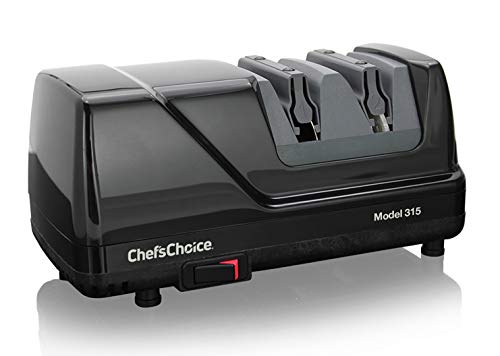 Chef’sChoice 0315101 Versatile Professional Diamond Hone Electric Knife Sharpener with XV Technology for Straight Edge or Serrated Knives 15 and 20 Degree, 2-stage, Black