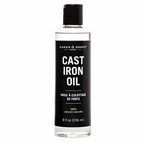 Caron & Doucet – Cast Iron Seasoning & Cleaning Oil | 100% Plant-Based & will NOT to go Rancid! | Best for Seasoning, Restoring, Curing and Care after Cleaning | For Skillets, Pans & Cast Iron.