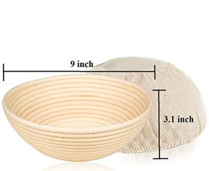 Guajave Round Banneton Dough Rising Rattan Bread Proofing Baskets for Home Baking