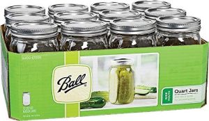 Jar Decor 16 oz/Pint capacity Fermenting With Airtight lids and Bands For Canning Microwave & Dishwasher Safe Ball Mason Jars Pickling SEWENTA Jar Opener 6 Pack Toxin Free 