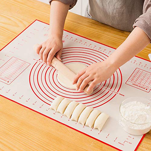 Silicone Pastry Mat Non Stick Extra Thick Baking Mat with Measurement  Fondant Mat, Counter Mat, Dough Rolling Mat, Oven Liner, Pie Crust Mat  (16''(W)20''(L)) - Shop - TexasRealFood