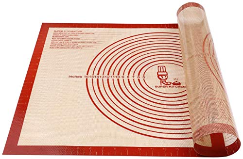 Non-Stick Silicone Baking Mat Large Pastry Dough Rolling Mats With Measurement 