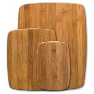 HOMWE Kitchen Cutting Board (3-Piece Set) | Juice Grooves w/Easy 